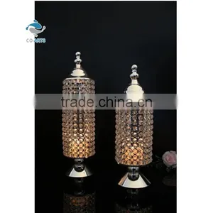 High Quality Clear Home Decoration Cheap Crystal Candle Holder thumbnail-1