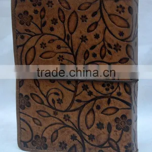 Handmade Vintage Embossed Elastic Closer Leather Journal With Pipine thumbnail-2