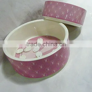 2014 Newst Fashion Design OEM Pink Dog Bowl thumbnail-1