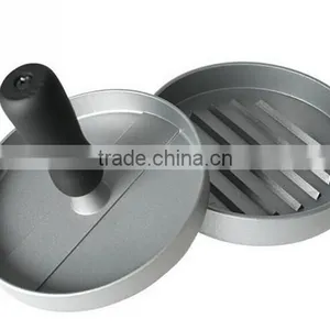 1 Section Cast Aluminum TPR Handle Mini Hamburger Patty Maker thumbnail-5