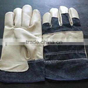 Jean and Leather Hand Safety Gloves thumbnail-1