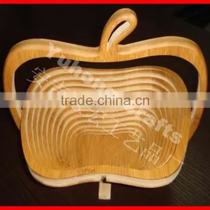 Apple Shape Bamboo Fruits Basket thumbnail-3