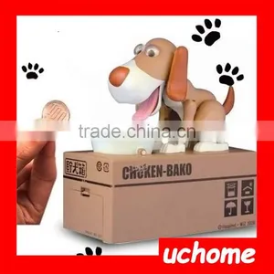 UCHOME Hot Selling Christmas Gift Plastic Carton Eating Dog Coin Bank thumbnail-4