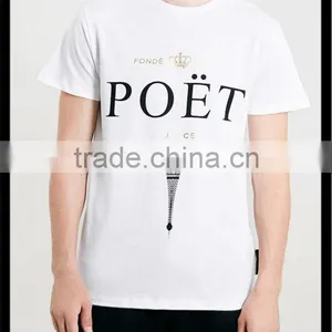 100% Cotton Custom Gold Printed Tshirt thumbnail-1