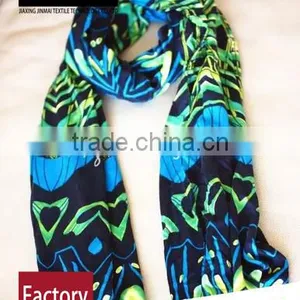 Custom 2017 Classic Digital Printed Silk Scarf for Ladies in Autumn and Winter thumbnail-2