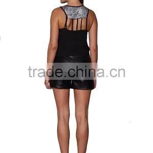 New Style Summer Fashion Design Sequin Ladies Tops thumbnail-3