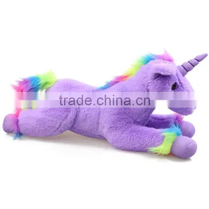 Custom New Design Hot Selling Plush Kids Wholesale Purple White Pink Unicorn Stuffed Animal thumbnail-3