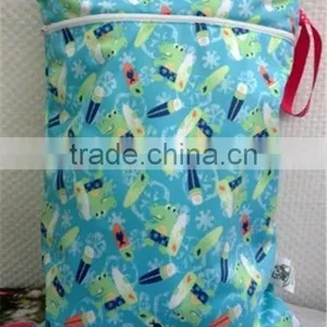 OEM Cute Print Hanging Reusable Wet/Dry Cloth Diaper Bag thumbnail-1