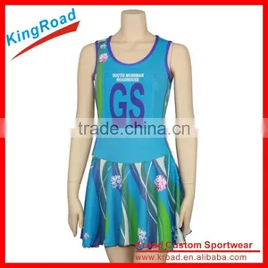 Pro Team Custom Netball Jersey Custom Sublimation Basketball Jersey Netball Dresses thumbnail-4