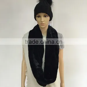 PV Velvet Fabric Infinity Scarf thumbnail-2