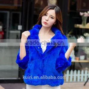 Elegant Womens Winter Real Rabbit Fur Overcoat Genuine Rex Rabbit Fur Hooded Coat Graceful Solid Rex Rabbit Parka thumbnail-1