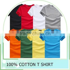 Wholesale High Quality Plain 100% Cotton White T-shirt 100% Plain Blank Cotton t Shirt Manufacturer thumbnail-1