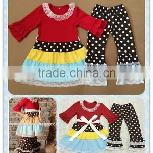 Easter Day Spring Ruffle Baby Girl Matching Stripe Red Lucky Cute Baby Girl Remake Cotton Vintage Remake Outfit thumbnail-1