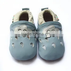 Cute Sheep Leather Rubber Sole Baby Sandals thumbnail-1