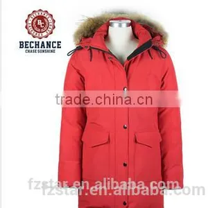 Customized High Quality Women Long Winter Outdoor Down Jacket Porn With Fur and Hood thumbnail-1