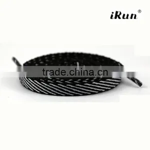 2016 New Twill Pattern Flat Shoelaces With Customized 2mm Thick 8mm Width~Double Colors Shoelaces For Running~Accept Custom thumbnail-4