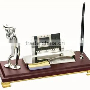 Golf Wood Desktop for Office Gift Clock thumbnail-1