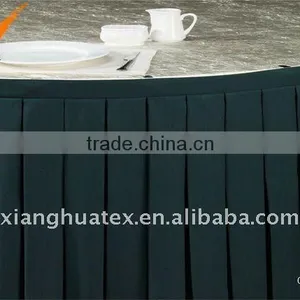 100% Polyester Plain Design Banquet Table Skirt thumbnail-1