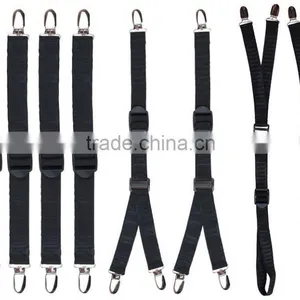 4 Straight Y Stirrup Footloop Style Unifrom Shirt Stays Shirt Holders Keep Shirt Tucked In Suspender Garters thumbnail-1