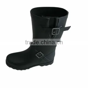 Black Neoprene 2012 Trendy Rubber Boots thumbnail-1
