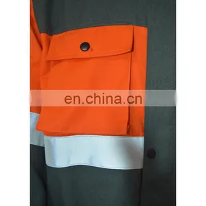 Men's Oil Refinery Flame Retardant Oil Resistant Safaty Work Wear With FR Reflector thumbnail-3
