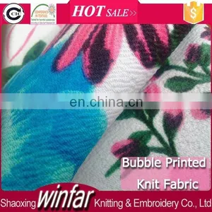 Winfar Knitting Fabric Print Polyester DTY Crepe Bubble Fabric thumbnail-1