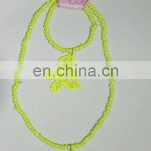 Neon Butterfly With Beads Kids Jewelry thumbnail-1