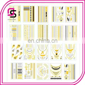 Gold and Silver Temporary Tattoo Set thumbnail-1