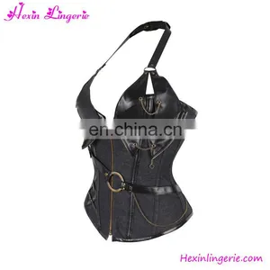 Wholesale Vintage 14 Steel Boned Overbust Steampunk Super Sexy Corset thumbnail-3