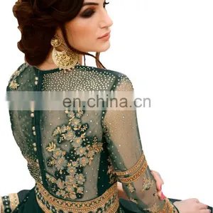 Wedding Engagement Party Wear Heavy Embroidery Anarkali Suits 2018 (Diwali Collection) thumbnail-2
