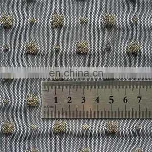 New Black Floral Nylon Spandex Metallic Net Fabric thumbnail-2