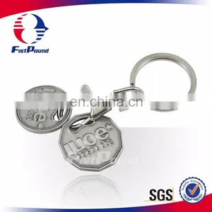Cheap Shopping Trolley Coin Key Tags Key Chain thumbnail-6