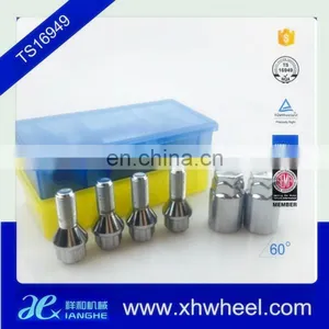 12mm*1.50 Chrome Cone Seat Lug Bolt Wheel Locks thumbnail-1