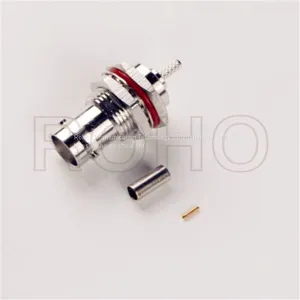 BNC Female Bulkhead Mount RF Coaxial Cable Electrical Terminal Wire Connector thumbnail-1