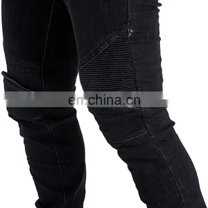 DiZNEW Bulk Wholesales Men's Super Biker Jeans Ripped Stretch Jeans Pants thumbnail-5