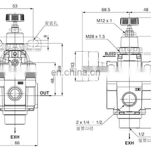 High Precision Pressure Reducing Valve IR1000-01 IR2000-02 IR3000-03G Series Pneumatic Precision Air Valve thumbnail-5