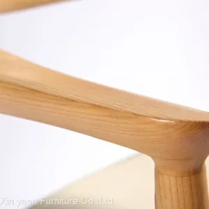 Wood Kennedy Chair With Genuine Leather Seat Cushion Chairs for Desk Large Oak Dining Sets thumbnail-3