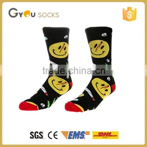 Men's Cotton Tube Socks in High Quality/new Design Cotton Cute Tube Socks With Smail Face thumbnail-1