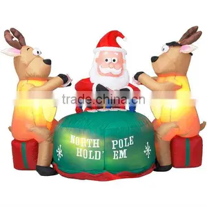 New Design Oxford Cloth Inflatable Christmas Led Decorative Toy Inflatable Christmas Gift thumbnail-1