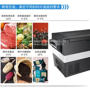 2021 New Dual Temperature Zone Independent Refrigeration Can Reach Minus 20 Degrees 35L Wholesale OEM Compressor Car Refrigerator thumbnail-2
