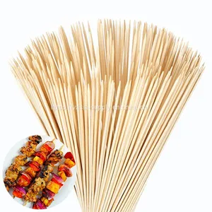 Biodegradable 40cm Round Kebab Bbq Bamboo Sticks Bamboo Skewers thumbnail-1