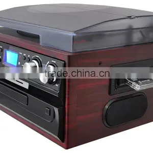 TR-17CD:Turntables With Vinyl Records Player Usb Record CD AM FM Radio Cassette thumbnail-3