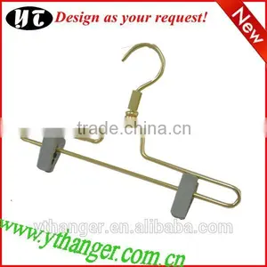 MH-YT-001 Gold Colored Metal Hanger With Bar and Clips for Wet Clothes thumbnail-1