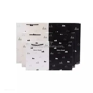 White Paperboard Shopping Packaging Pink Paper Bags thumbnail-2