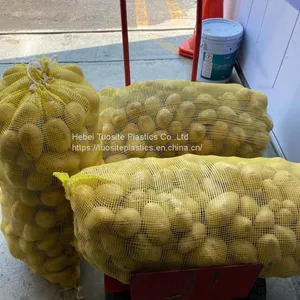 Customized Size PP Plastic Tubular Mesh Bag/Firewood Potatoes Onion Packing Sacks thumbnail-5