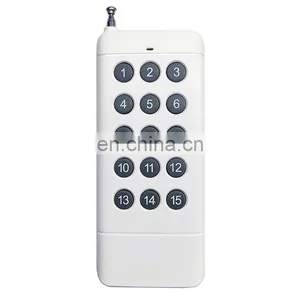 Remote Control Toys White Shell Learning Code/Fixed Code 15 Buttons 433 92MHZ DC12V Wireless RF Remote Control thumbnail-1