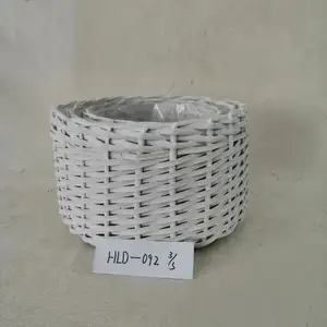 Hanging Flower Pots High Quality Small Black Wicker Basket thumbnail-1