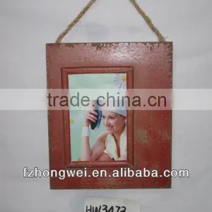 HONGWEI Antiquate Red Wooden Picture Frame & Photo Frame&Rahmen&Home Decoration &Photo Frame Gifts & Crafts thumbnail-1