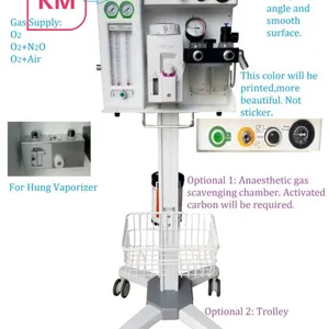 Professinal Veterinary Anesthesia Machine With Circle Absorber and Vaporizer and Trolley thumbnail-1