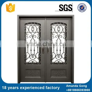 Popular Style Elegant Front Entry With Wrought Iron Doors thumbnail-5